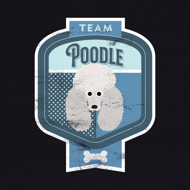 Team Poodle - Distressed Standard Poodle Beer Label Design by DoggyStyles